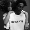 Camiseta corta de jersé grueso con logotipo de Ouigap