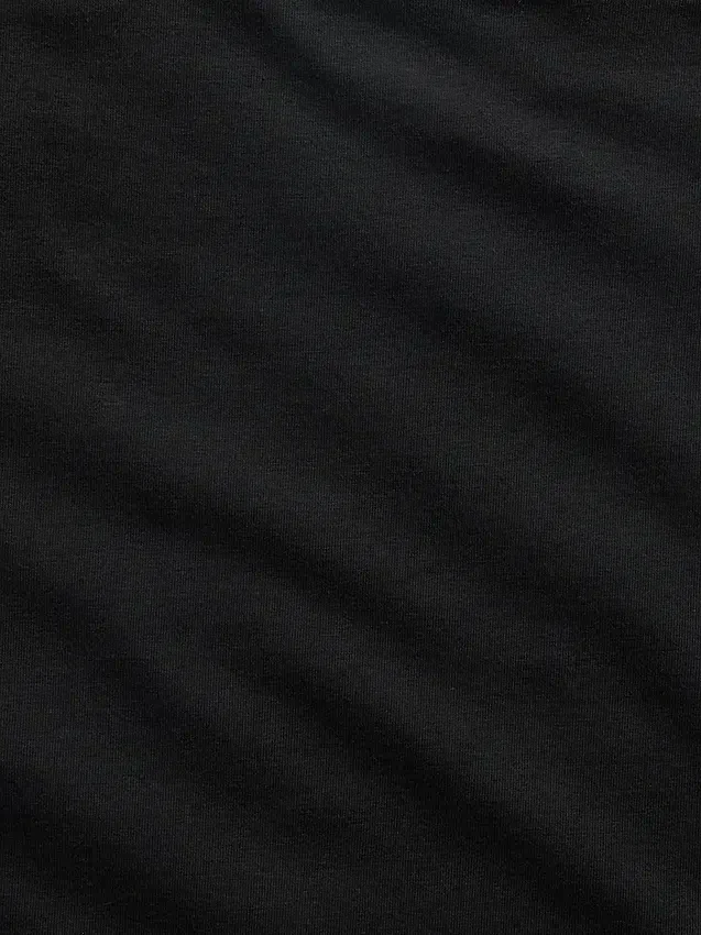 Camiseta corta de jersey de punto tupido con hombros al aire