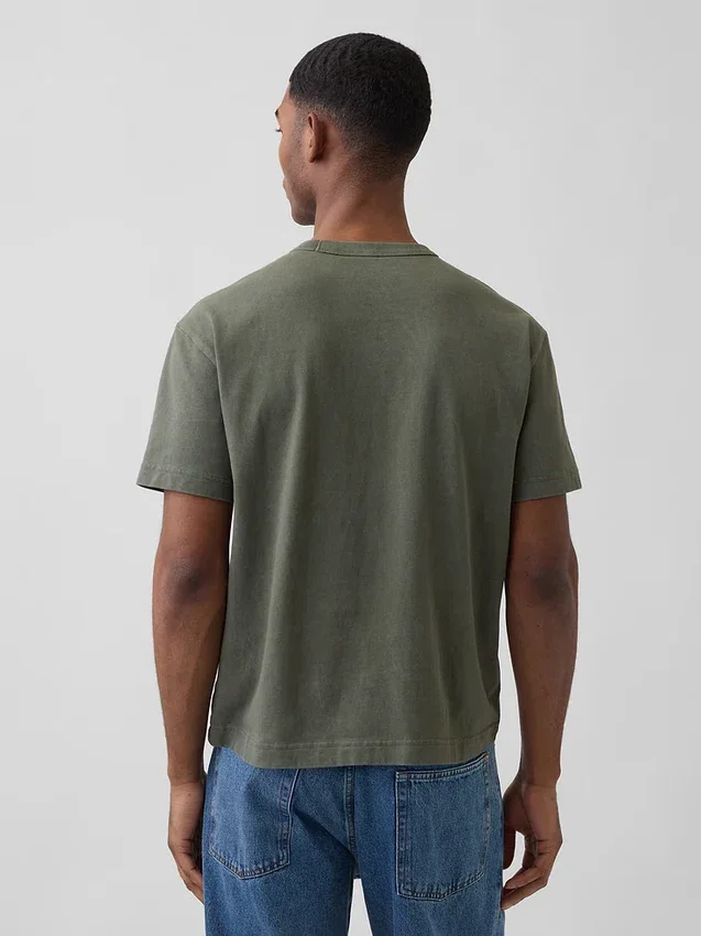 Camiseta corta de peso pesado para adultos