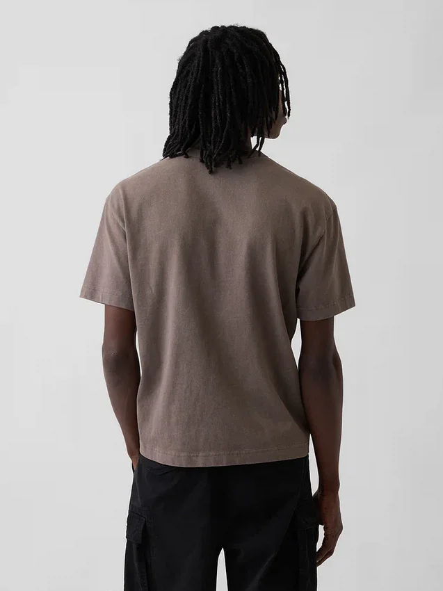Camiseta corta de peso pesado para adultos