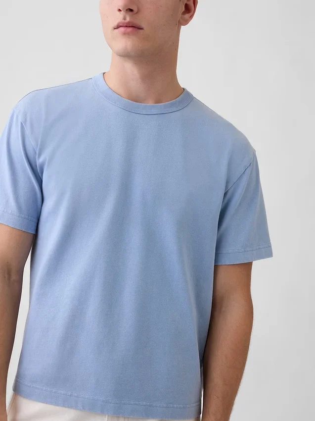Camiseta corta de peso pesado para adultos