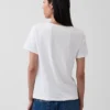 Camiseta de algodón orgánico Vintagesoft con cuello en V