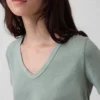 Camiseta de algodón orgánico Vintagesoft con cuello en V