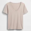 Camiseta de algodón orgánico Vintagesoft con cuello en V