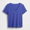 Camiseta de algodón orgánico Vintagesoft con cuello en V