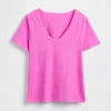 Camiseta de algodón orgánico Vintagesoft con cuello en V