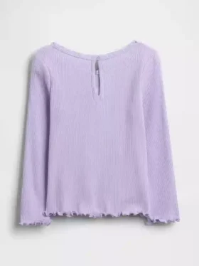 Camiseta de bebé y niño con estampado bordado y tejido acanalado