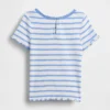 Camiseta de canalé bordada para bebés y niños pequeños