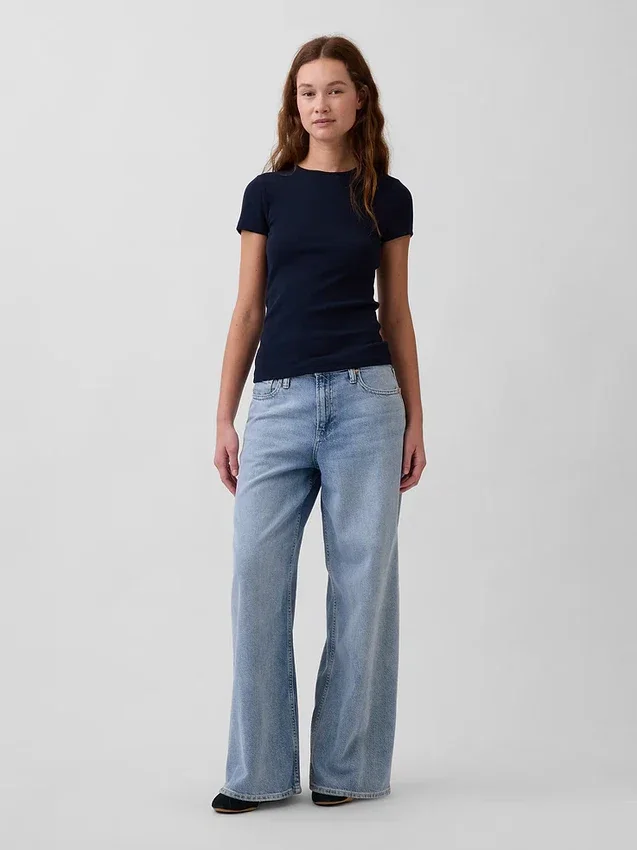 Camiseta de canalé moderna