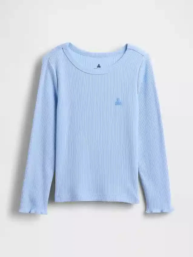 Camiseta de canalé para bebés y niños pequeños, combinable