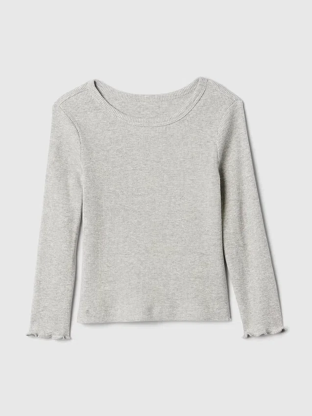 Camiseta de canalé para bebés y niños pequeños, combinable