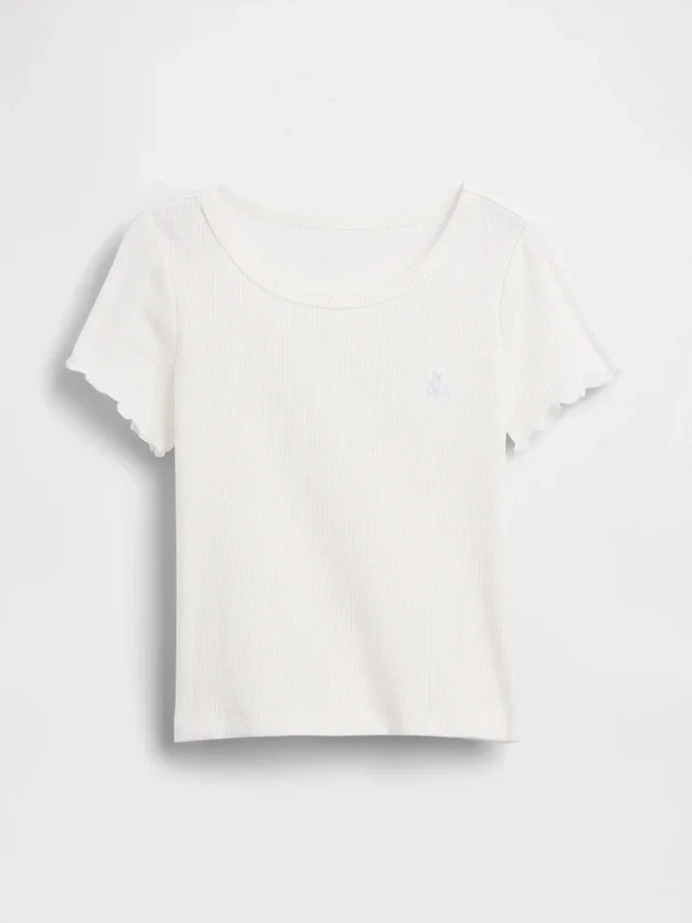 Camiseta de canalé para bebés y niños pequeños, combinable