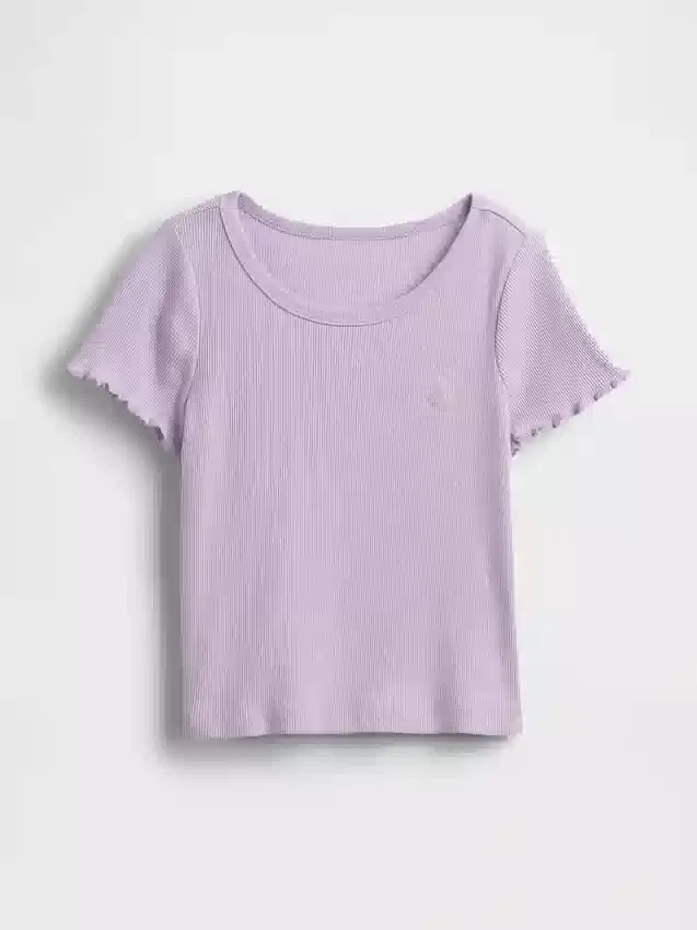 Camiseta de canalé para bebés y niños pequeños, combinable