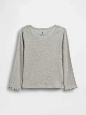 Camiseta de canalé para bebés y niños pequeños, combinable