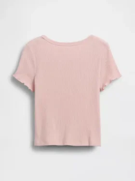 Camiseta de canalé para bebés y niños pequeños, combinable