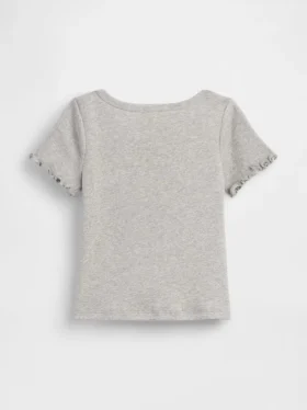 Camiseta de canalé para bebés y niños pequeños, combinable