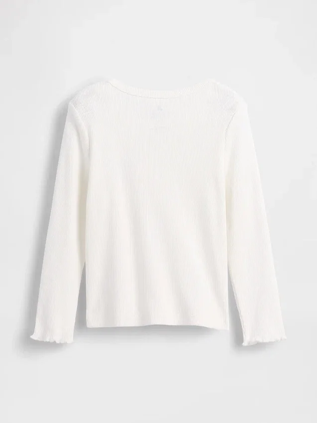 Camiseta de canalé para bebés y niños pequeños, combinable