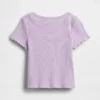 Camiseta de canalé para bebés y niños pequeños, combinable