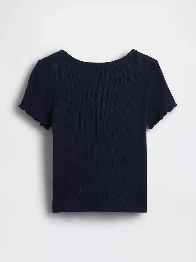 Camiseta de canalé para bebés y niños pequeños, combinable