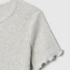 Camiseta de canalé para bebés y niños pequeños, combinable