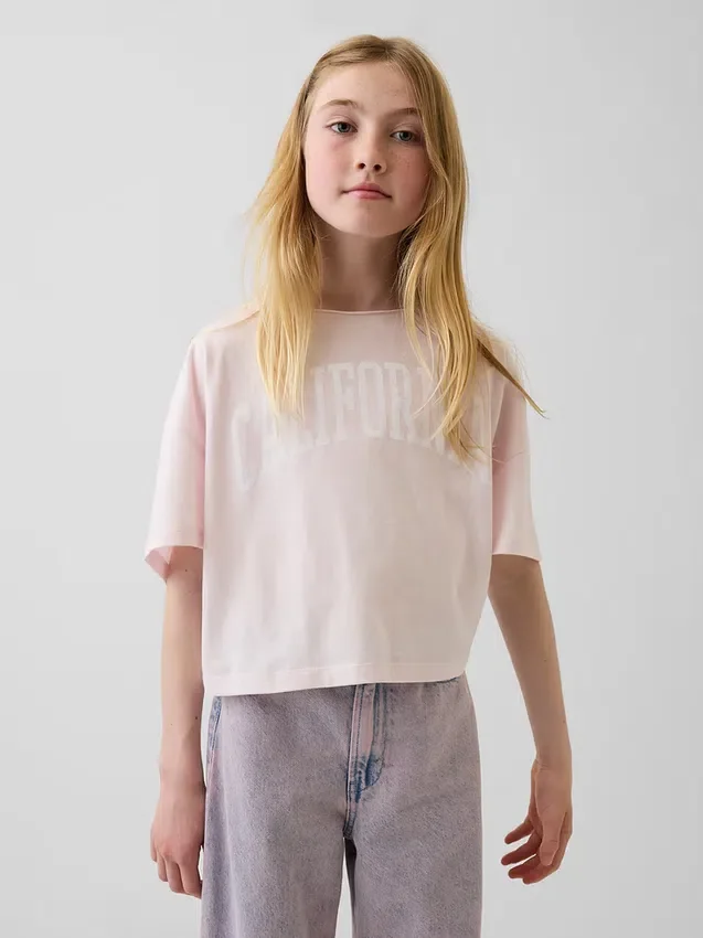 Camiseta de cuello ancho oversize para niños