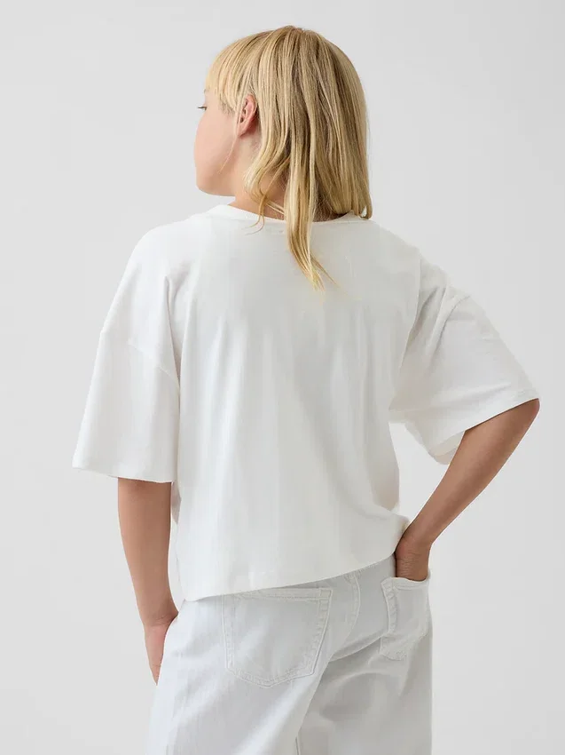 Camiseta de cuello ancho oversize para niños