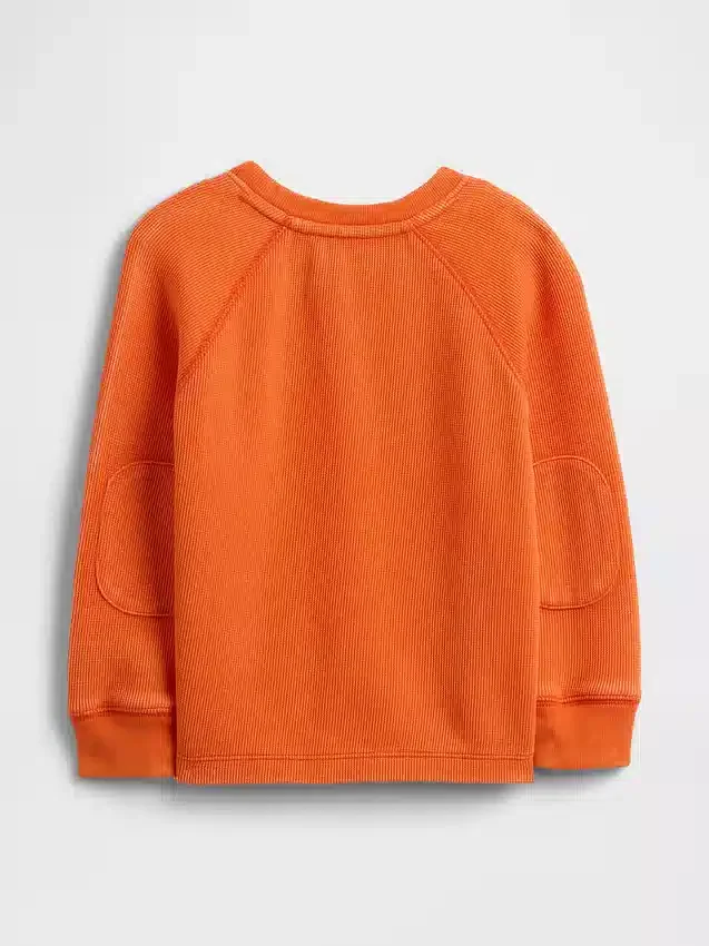 Camiseta de cuello redondo con textura para bebés y niños