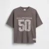 Camiseta de jersey con estampado oversize de malla para niños