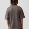 Camiseta de jersey con estampado oversize de malla para niños