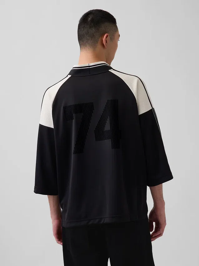 Camiseta de jersey con logo oversize de Ouigap