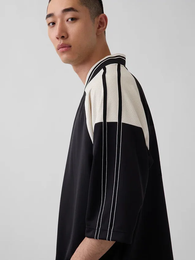 Camiseta de jersey con logo oversize de Ouigap