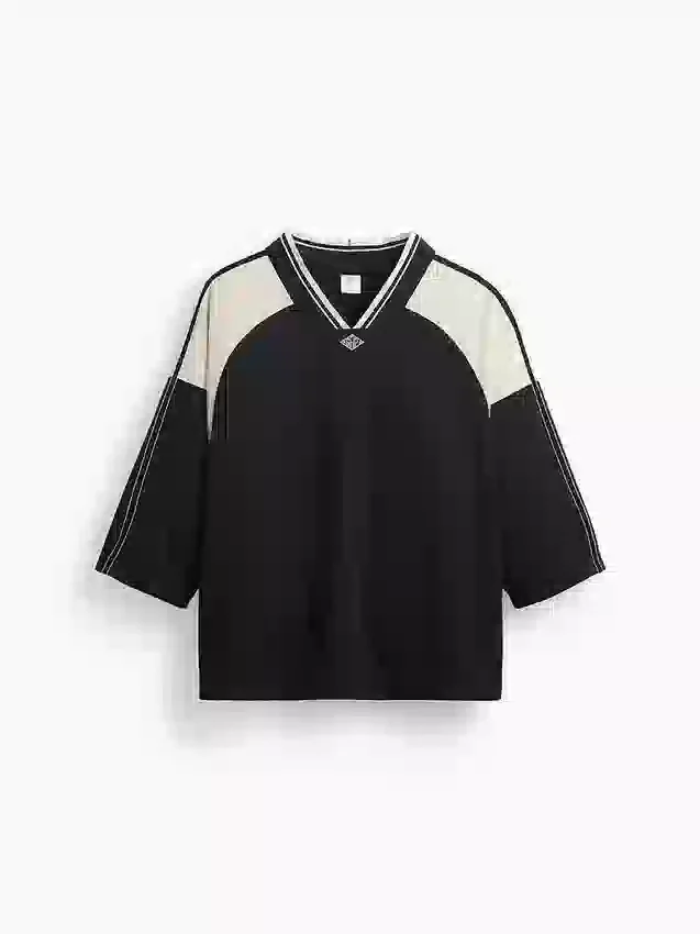 Camiseta de jersey con logo oversize de Ouigap