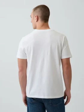 Camiseta de jersey de algodón con cuello en V