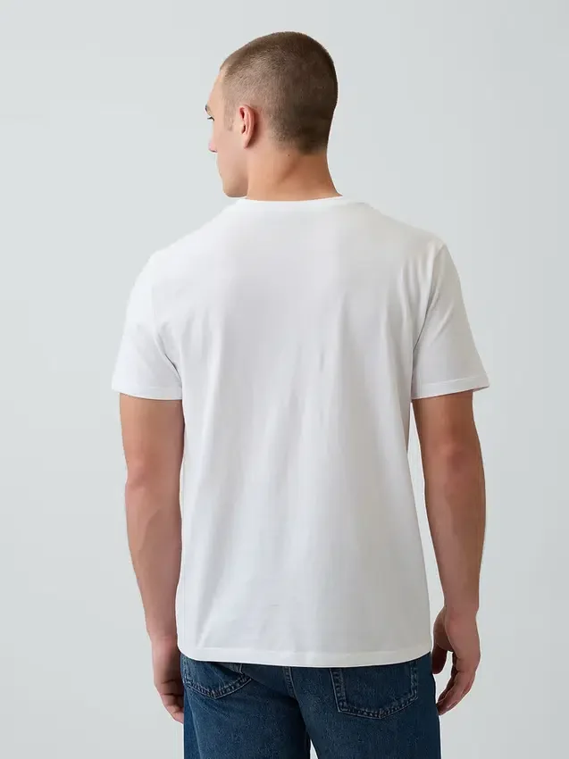 Camiseta de jersey de algodón con cuello en V