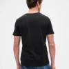 Camiseta de jersey de algodón con cuello en V