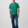 Camiseta de logo holgada de peso pesado para adultos