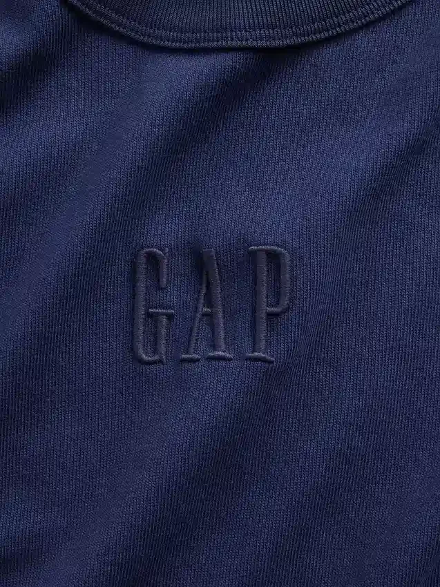 Camiseta de logo holgada de peso pesado para adultos
