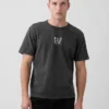 Camiseta de logo holgada de tejido grueso