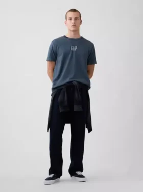 Camiseta de logo holgada de tejido grueso