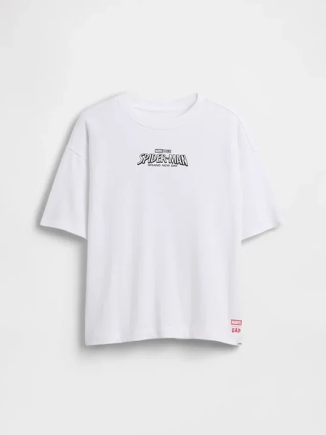 Camiseta de niños con diseño gráfico de Marvel de corte oversize