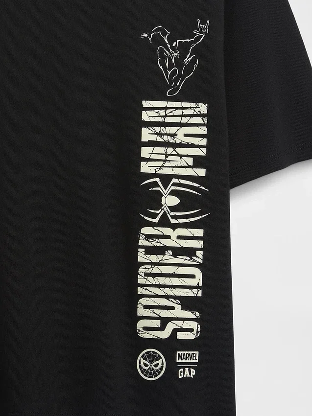 Camiseta de niños con diseño gráfico de Marvel de corte oversize