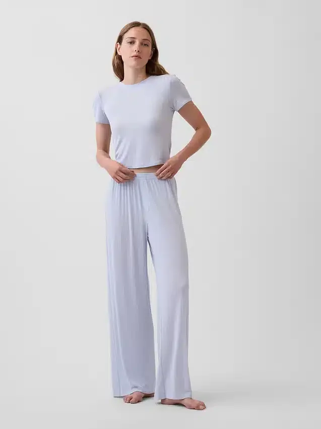Camiseta de pijama de modal acanalado ultra suave