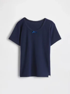 Camiseta de pijama para niños de punto calado reciclado