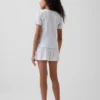 Camiseta de pijama para niños de punto calado reciclado