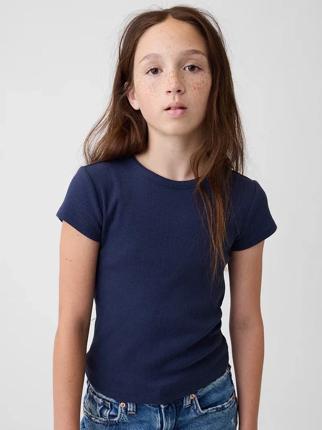 Camiseta de punto acanalado para niños