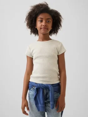 Camiseta de punto acanalado para niños