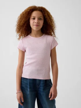 Camiseta de punto acanalado para niños