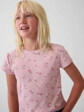 Camiseta de punto acanalado para niños