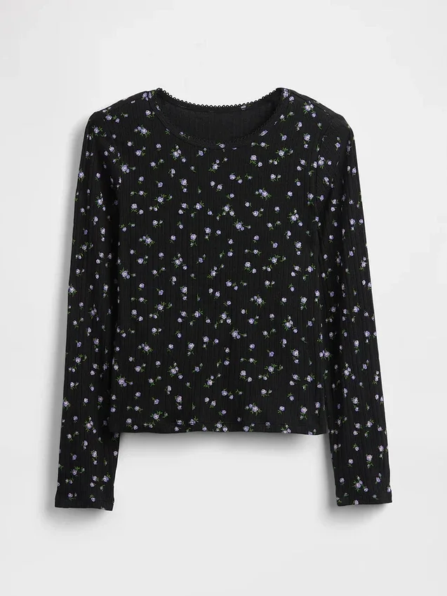 Camiseta de punto acanalado para niños