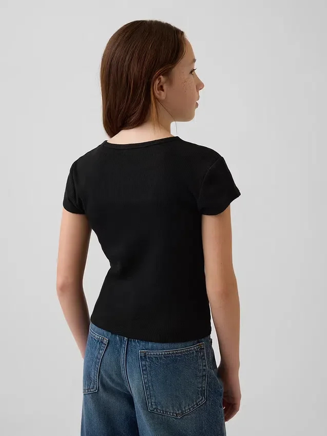 Camiseta de punto acanalado para niños